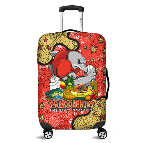 Redcliffe Dolphins Custom Luggage Cover - Australian Big Things Luggage Cover Redcliffe Dolphins Custom Luggage Cover - Australian Big Things Luggage Cover