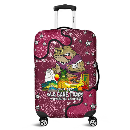 Queensland Cane Toads Custom Luggage Cover - Australian Big Things Luggage Cover