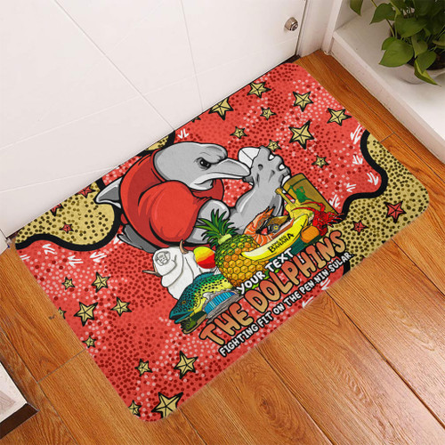 Redcliffe Dolphins Custom Doormat - Australian Big Things Doormat Redcliffe Dolphins Custom Doormat - Australian Big Things Doormat
