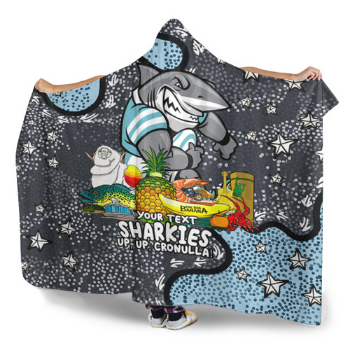 Cronulla-Sutherland Sharks Custom Hooded Blanket - Australian Big Things Hooded Blanket