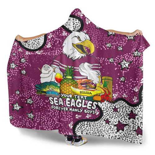 Manly Warringah Sea Eagles Hooded Blanket - Australian Big Things Hooded Blanket
