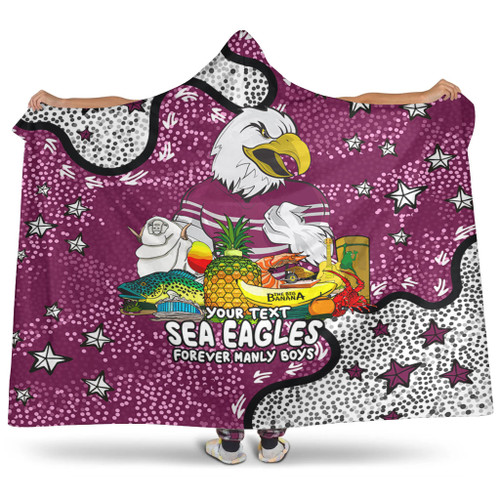 Manly Warringah Sea Eagles Hooded Blanket - Australian Big Things Hooded Blanket