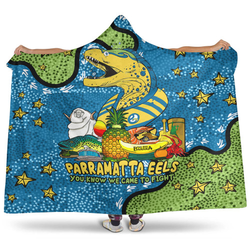 Parramatta Eels Custom Hooded Blanket - Australian Big Things Hooded Blanket Parramatta Eels Custom Hooded Blanket - Australian Big Things Hooded Blanket
