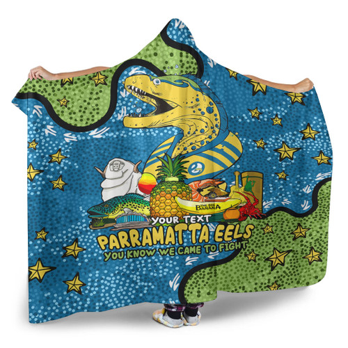 Parramatta Eels Custom Hooded Blanket - Australian Big Things Hooded Blanket Parramatta Eels Custom Hooded Blanket - Australian Big Things Hooded Blanket