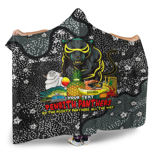 Penrith Panthers Custom Hooded Blanket - Australian Big Things Hooded Blanket Penrith Panthers Custom Hooded Blanket - Australian Big Things Hooded Blanket