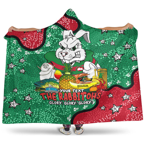 South Sydney Rabbitohs Hooded Blanket - Australian Big Things Hooded Blanket