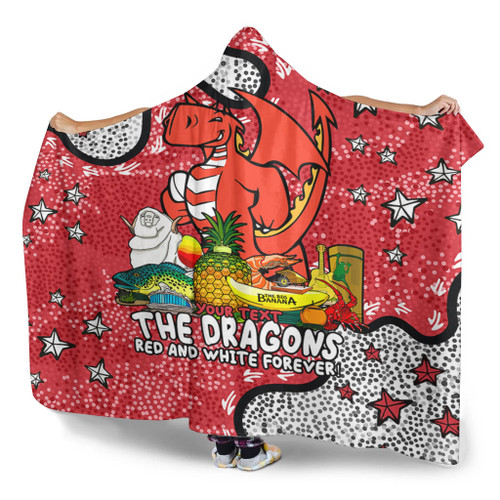 St. George Illawarra Dragons Custom Hooded Blanket - Australian Big Things Hooded Blanket