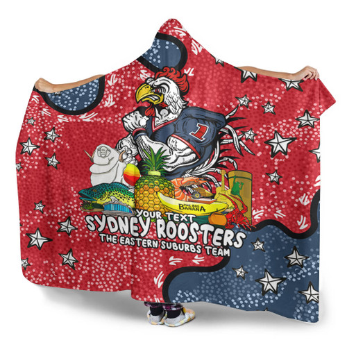 Sydney Roosters Custom Hooded Blanket - Australian Big Things Hooded Blanket