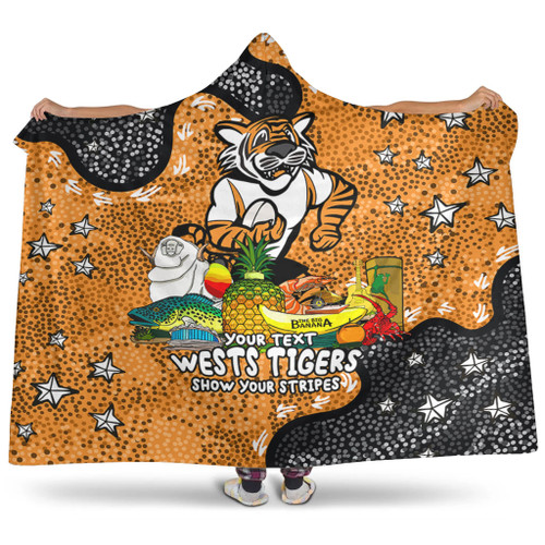 Wests Tigers Custom Hooded Blanket - Australian Big Things Hooded Blanket Wests Tigers Custom Hooded Blanket - Australian Big Things Hooded Blanket
