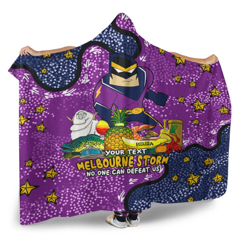 Melbourne Storm Custom Hooded Blanket - Australian Big Things Hooded Blanket Melbourne Storm Custom Hooded Blanket - Australian Big Things Hooded Blanket