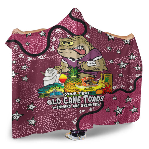 Queensland Cane Toads Custom Hooded Blanket - Australian Big Things Hooded Blanket Queensland Cane Toads Custom Hooded Blanket - Australian Big Things Hooded Blanket