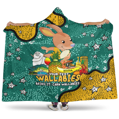 Australia Wallabies Custom Hooded Blanket - Australian Big Things Hooded Blanket Australia Wallabies Custom Hooded Blanket - Australian Big Things Hooded Blanket