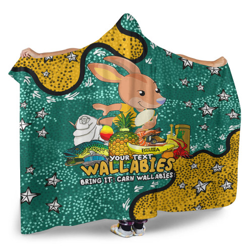 Australia Wallabies Custom Hooded Blanket - Australian Big Things Hooded Blanket Australia Wallabies Custom Hooded Blanket - Australian Big Things Hooded Blanket