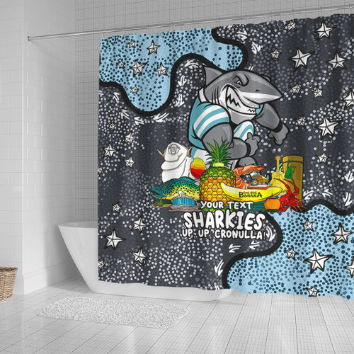 Cronulla-Sutherland Sharks Custom Shower Curtain - Australian Big Things Shower Curtain