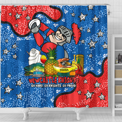 Newcastle Knights Custom Shower Curtain - Australian Big Things Shower Curtain