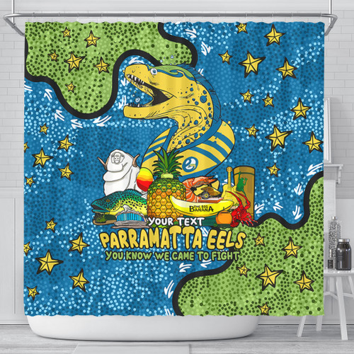 Parramatta Eels Custom Shower Curtain - Australian Big Things Shower Curtain Parramatta Eels Custom Shower Curtain - Australian Big Things Shower Curtain