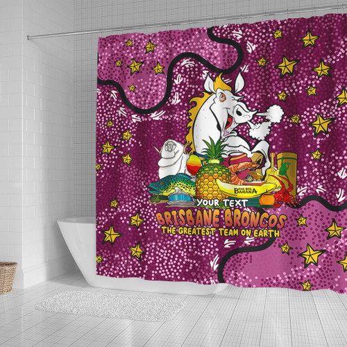 Brisbane Broncos Custom Shower Curtain - Australian Big Things Shower Curtain Brisbane Broncos Custom Shower Curtain - Australian Big Things Shower Curtain
