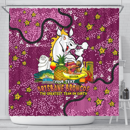 Brisbane Broncos Custom Shower Curtain - Australian Big Things Shower Curtain Brisbane Broncos Custom Shower Curtain - Australian Big Things Shower Curtain