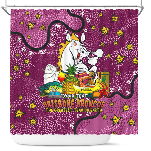 Brisbane Broncos Custom Shower Curtain - Australian Big Things Shower Curtain Brisbane Broncos Custom Shower Curtain - Australian Big Things Shower Curtain
