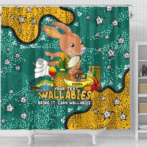 Australia Wallabies Custom Shower Curtain - Australian Big Things Shower Curtain Australia Wallabies Custom Shower Curtain - Australian Big Things Shower Curtain