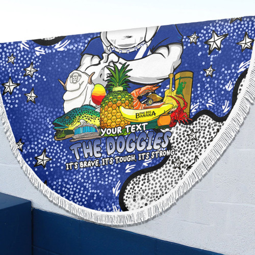 Canterbury-Bankstown Bulldogs Custom Beach Blanket - Australian Big Things Beach Blanket