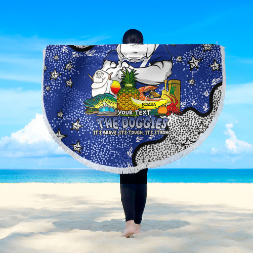 Canterbury-Bankstown Bulldogs Custom Beach Blanket - Australian Big Things Beach Blanket