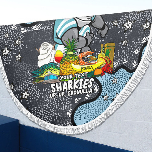 Cronulla-Sutherland Sharks Custom Beach Blanket - Australian Big Things Beach Blanket