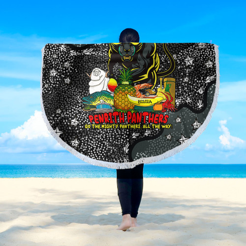 Penrith Panthers Custom Beach Blanket - Australian Big Things Beach Blanket Penrith Panthers Custom Beach Blanket - Australian Big Things Beach Blanket