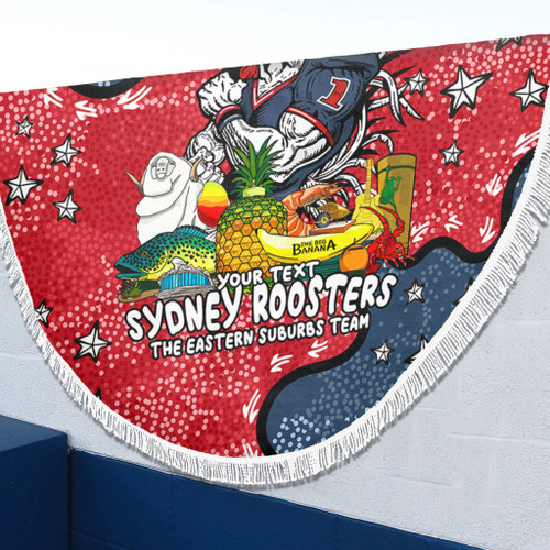 Sydney Roosters Custom Beach Blanket - Australian Big Things Beach Blanket Sydney Roosters Custom Beach Blanket - Australian Big Things Beach Blanket