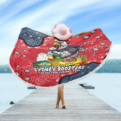 Sydney Roosters Custom Beach Blanket - Australian Big Things Beach Blanket Sydney Roosters Custom Beach Blanket - Australian Big Things Beach Blanket