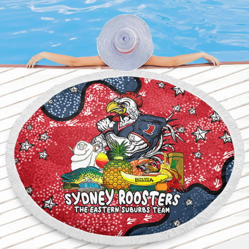 Sydney Roosters Custom Beach Blanket - Australian Big Things Beach Blanket