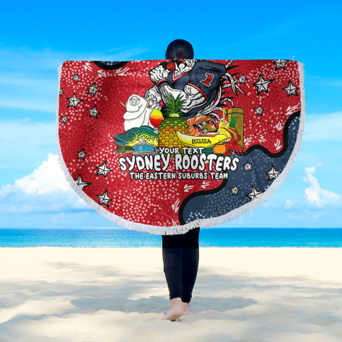 Sydney Roosters Custom Beach Blanket - Australian Big Things Beach Blanket Sydney Roosters Custom Beach Blanket - Australian Big Things Beach Blanket