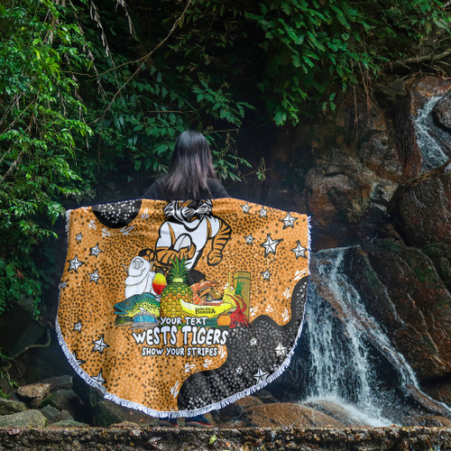 Wests Tigers Custom Beach Blanket - Australian Big Things Beach Blanket Wests Tigers Custom Beach Blanket - Australian Big Things Beach Blanket