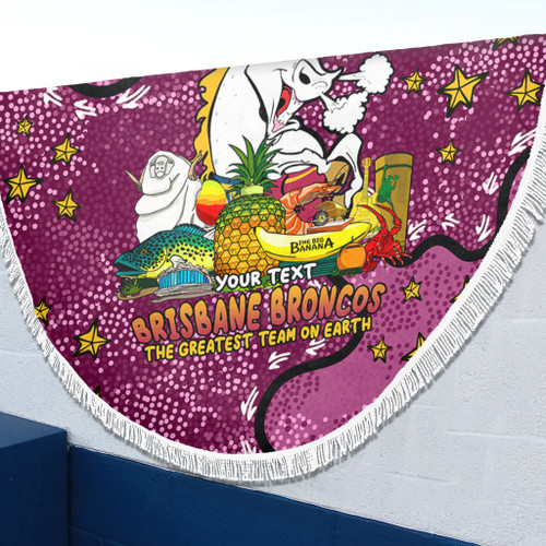 Brisbane Broncos Custom Beach Blanket - Australian Big Things Beach Blanket Brisbane Broncos Custom Beach Blanket - Australian Big Things Beach Blanket