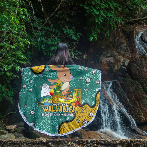Australia Wallabies Custom Beach Blanket - Australian Big Things Beach Blanket Australia Wallabies Custom Beach Blanket - Australian Big Things Beach Blanket