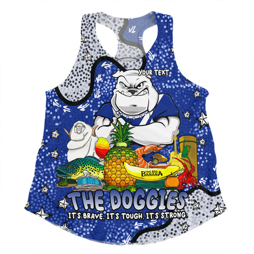 Canterbury-Bankstown Bulldogs Custom Women Racerback Singlet - Australian Big Things Women Racerback Singlet