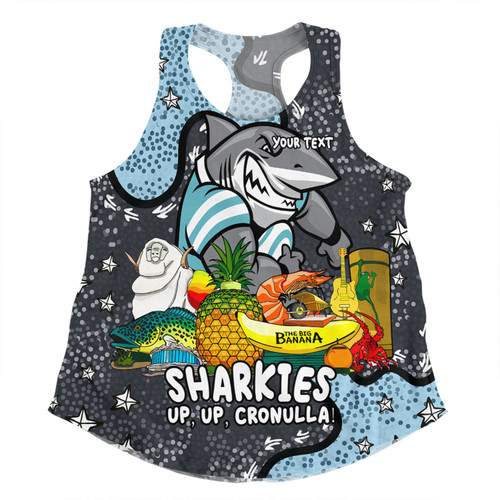 Cronulla-Sutherland Sharks Custom Women Racerback Singlet - Australian Big Things Women Racerback Singlet