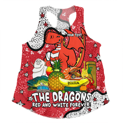 St. George Illawarra Dragons Custom Women Racerback Singlet - Australian Big Things Women Racerback Singlet