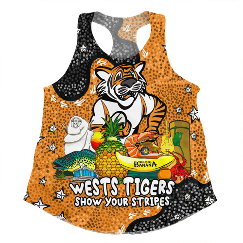 Wests Tigers Custom Women Racerback Singlet - Australian Big Things Women Racerback Singlet Wests Tigers Custom Women Racerback Singlet - Australian Big Things Women Racerback Singlet