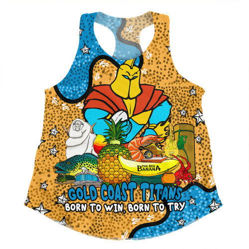 Gold Coast Titans Custom Women Racerback Singlet - Australian Big Things Women Racerback Singlet Gold Coast Titans Custom Women Racerback Singlet - Australian Big Things Women Racerback Singlet