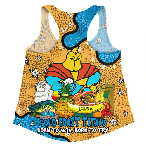 Gold Coast Titans Custom Women Racerback Singlet - Australian Big Things Women Racerback Singlet Gold Coast Titans Custom Women Racerback Singlet - Australian Big Things Women Racerback Singlet