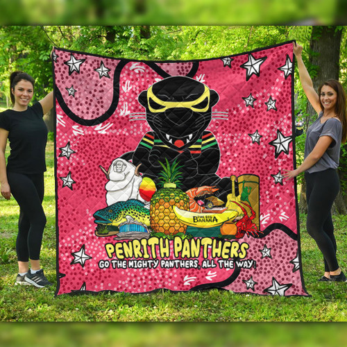 Penrith Panthers Custom Quilt - Australian Big Things (Pink) Quilt Penrith Panthers Custom Quilt - Australian Big Things (Pink) Quilt