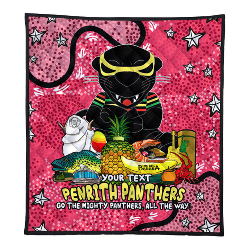 Penrith Panthers Custom Quilt - Australian Big Things (Pink) Quilt Penrith Panthers Custom Quilt - Australian Big Things (Pink) Quilt