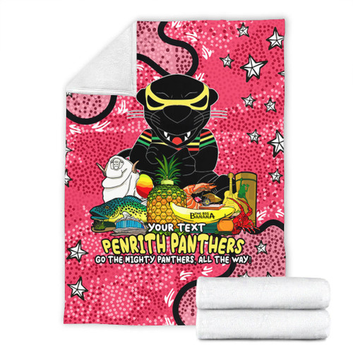 Penrith Panthers Custom Blanket - Australian Big Things (Pink) Blanket Penrith Panthers Custom Blanket - Australian Big Things (Pink) Blanket