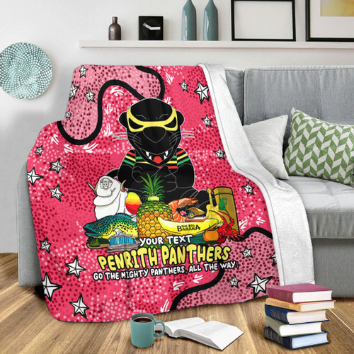 Penrith Panthers Custom Blanket - Australian Big Things (Pink) Blanket Penrith Panthers Custom Blanket - Australian Big Things (Pink) Blanket