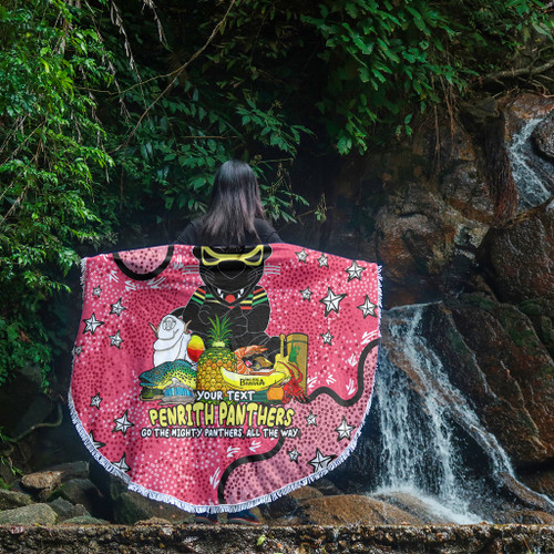 Penrith Panthers Custom Beach Blanket - Australian Big Things (Pink) Beach Blanket Penrith Panthers Custom Beach Blanket - Australian Big Things (Pink) Beach Blanket