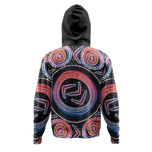 Australia Aboriginal Hoodie - Aboriginal Boomerang Dot Art Hoodie Australia Aboriginal Hoodie - Aboriginal Boomerang Dot Art Hoodie