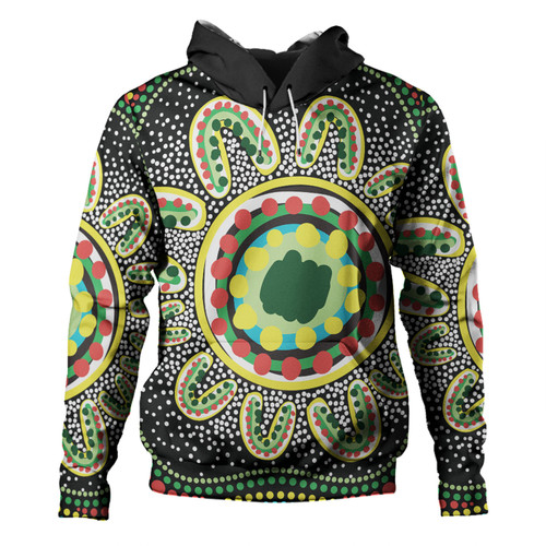 Australia Aboriginal Hoodie - Aboriginal Art Painting Decorated With The Colorful Dots Hoodie