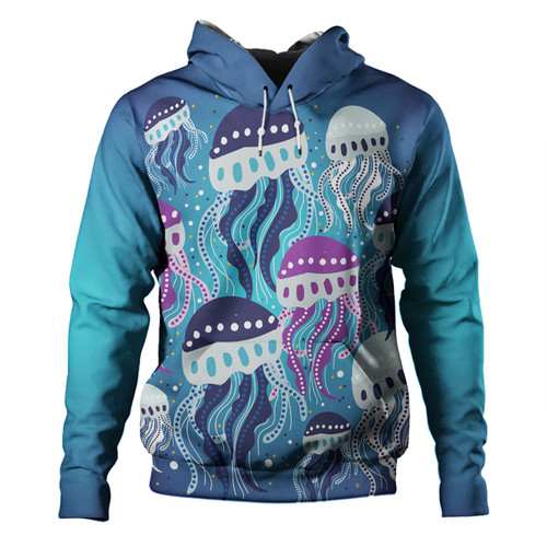 Australia Aboriginal Hoodie - Aboriginal Art Painting With Jellyfish Hoodie