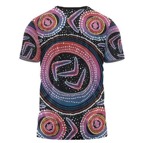 Australia Aboriginal T-shirt - Aboriginal Boomerang Dot Art T-shirt Australia Aboriginal T-shirt - Aboriginal Boomerang Dot Art T-shirt